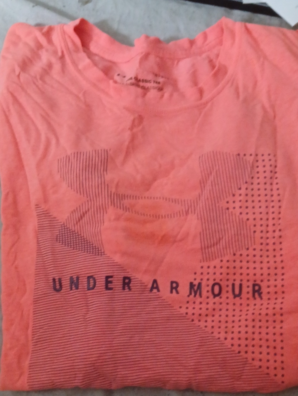 Under Armour Coral-Pink Logo Graphic Tee